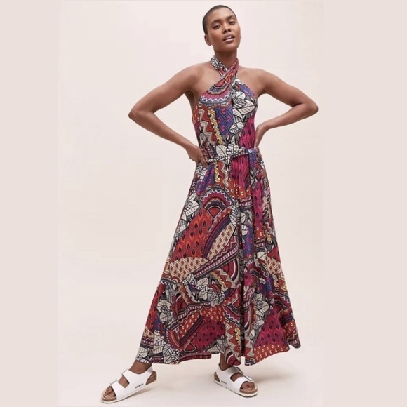 Maeve Dresses & Skirts - NWT Anthropologie Maeve Cynthia Halter Maxi Dress Size XXS